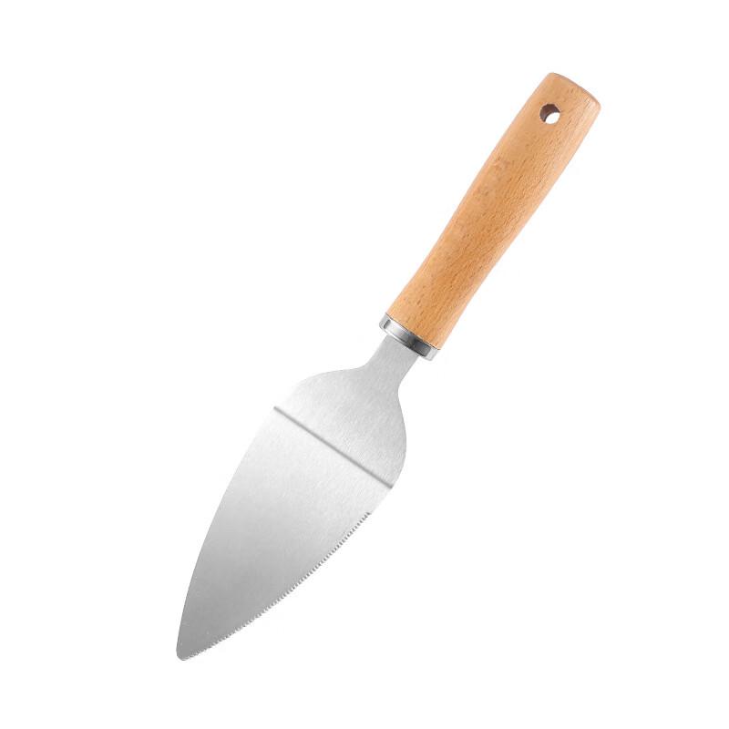 MDNG Wooden Handle Stainless Steel Pizza Server Set