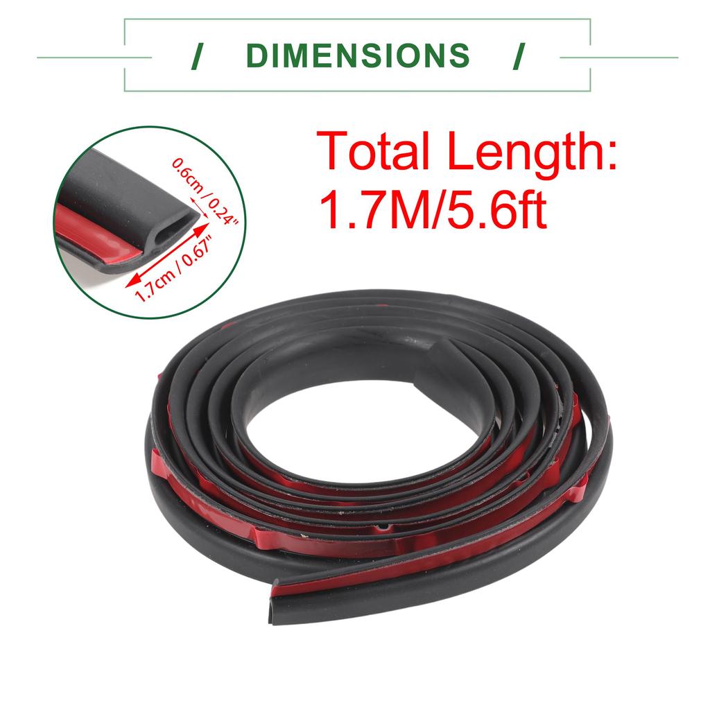 Motoforti Universal Car Weather Strip, Door Weather Strip, Edge Trim Seal Strip, Self Adhersive
