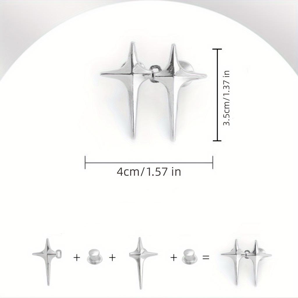 1 Paar Taillenschnalle, Sternförmige Taillenschnalle Zierknöpfe, Nähen nicht erforderlich, Abnehmbarer Knopf zur Taillenanpassung