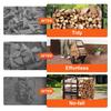 Firewood Log Cart, 113.4 kg Capacity, Outdoor and Indoor Wood Rack Storage Mover with PU Wheels & Waterproof Cloth, Heavy Duty Steel Dolly Hauler,