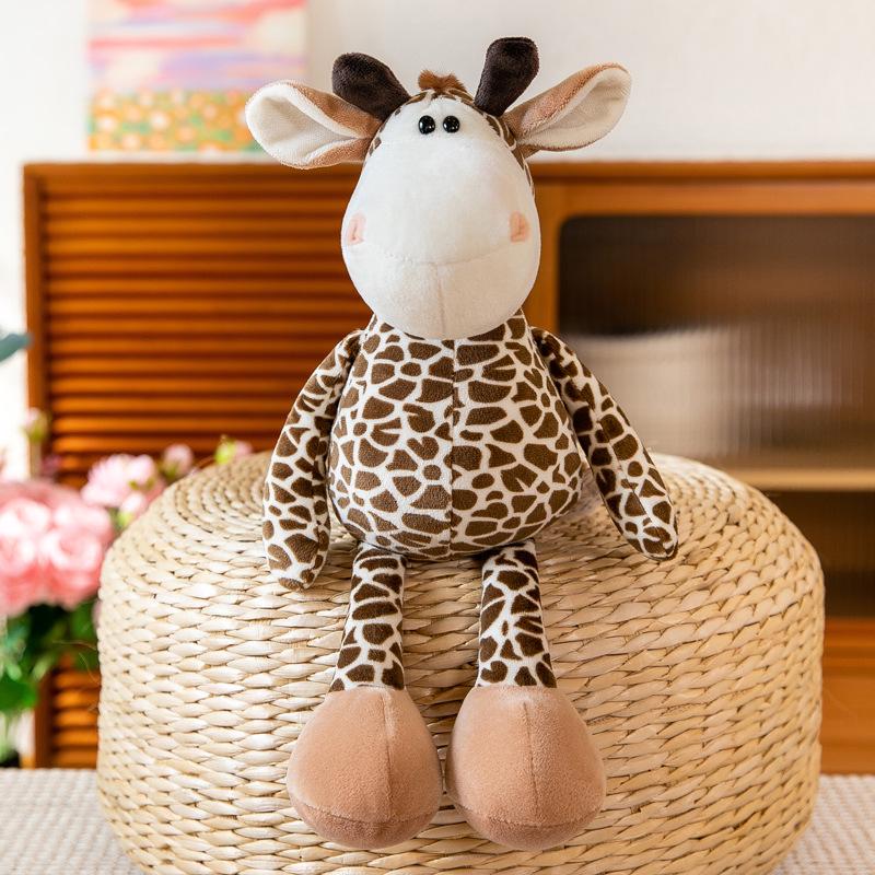 Jungle Animal Plush Toys: Elephant, Monkey, Tiger, Lion, Giraffe