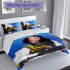 3pcs singer Billie Eilish1 pattern bedding set duvet cover set includes duvet cover &pillowcases, perfect all season bedroom decoration & gift