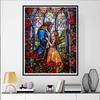 Disney Diamond Painting Beauty and The Beast 5D DIY Diamond Painting Mosaic Cartoon Embroidery Rhinestone Home Decoration Gift