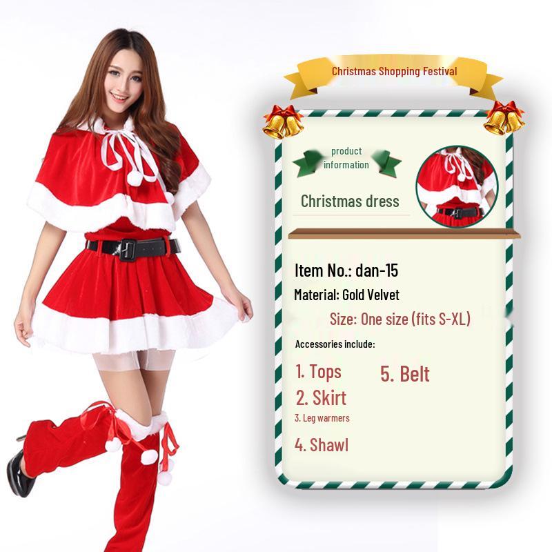 2023 Weihnachtsmann Weihnachtskostüm und Cosplay-Outfit-Set
