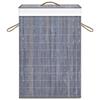 VidaXL Panier à linge avec une seule section bambou gris 320755