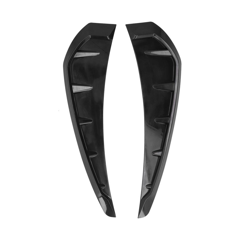2PCS Coche Lado Aleta Barro Salida de Aire Molduras Cubiertas Izquierda Derecha Goma Negro Decoración Universal