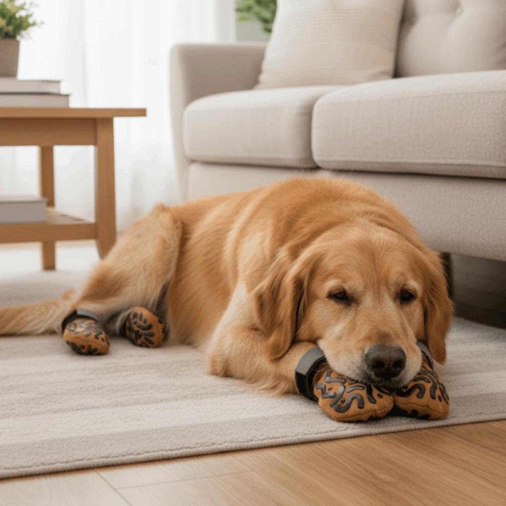 4pcs/set Anti-Scratch Anti-Slip Dog Socks Waterproof Dog Boots Dog Shoes  Prevent Licking Paws