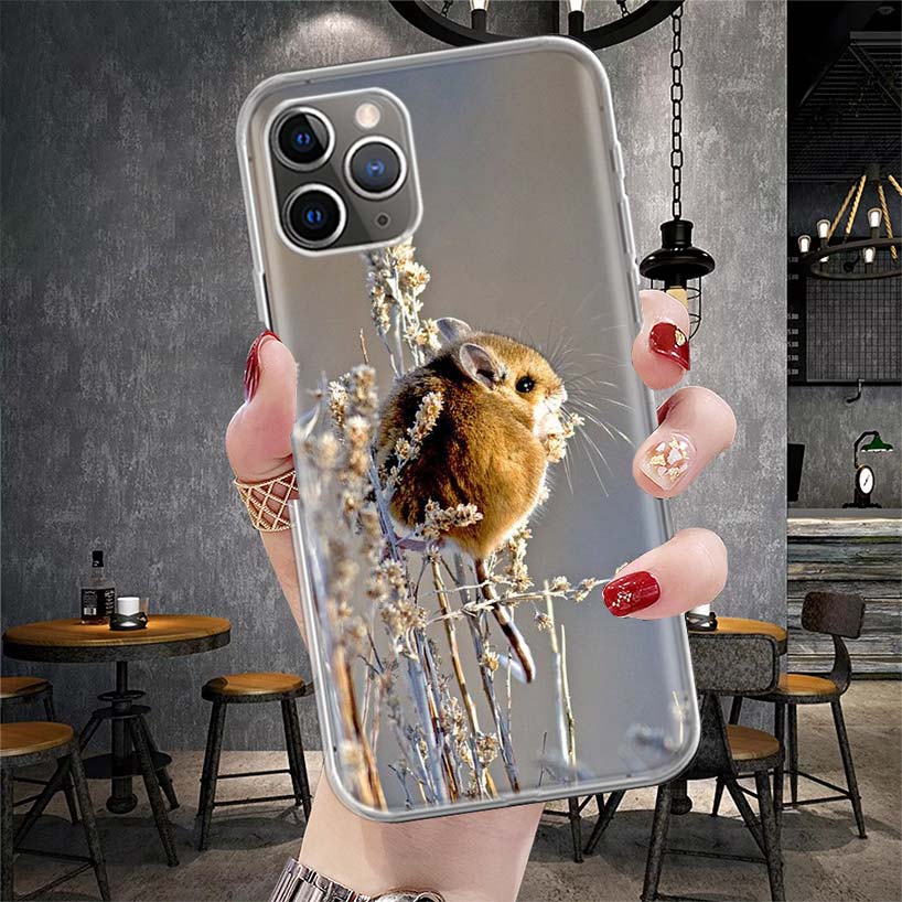 Cute Lovely Pet Hamster Soft Phone Case For IPhone 11 17 Air 16E 16 Pro Max 15 + 14 Plus 13 Mini 12 Apple 7 SE 8 Fundas Coque 11