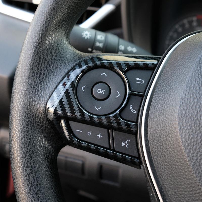 For Toyota Corolla E210      2024 Hybrid ABS Carbon Car Steering Wheel Button Panel Trim Cover Accessories