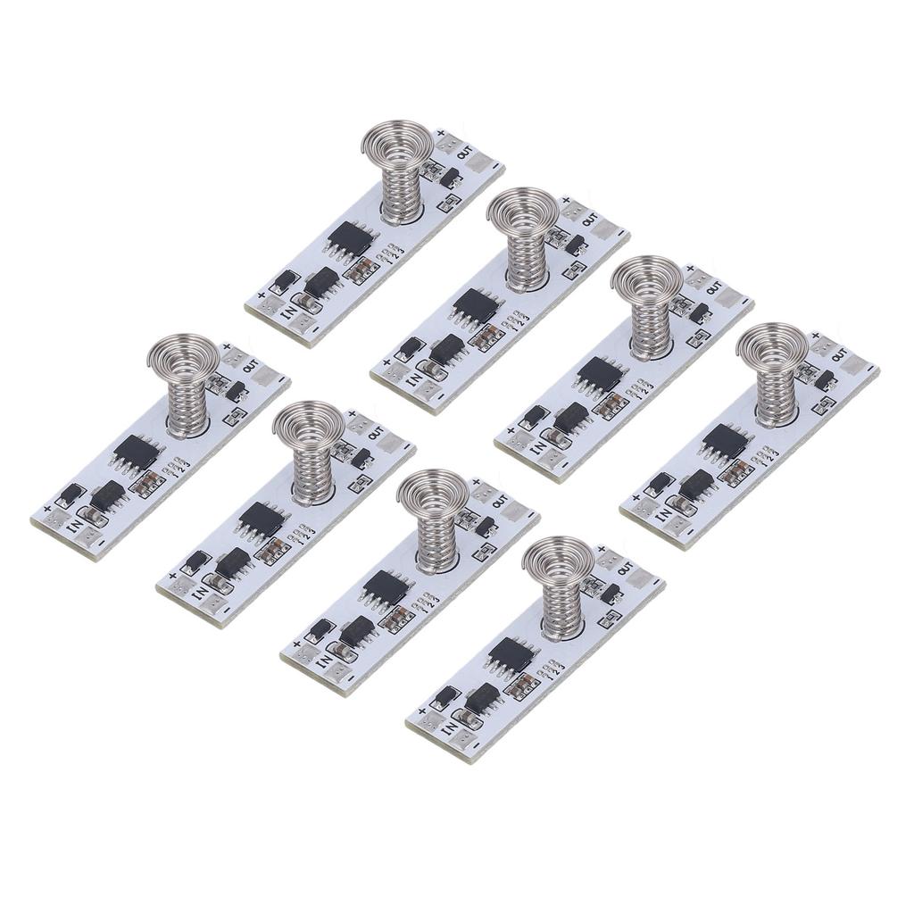8Pcs Capacitive Touch Dimmer Switch Module Stepless Dimming Module Panel for LED Light Cabinet