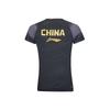 Li Ning Badminton Jerseys Unisex Black V Neck Moderate AAYV148-1
