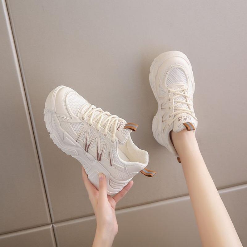 New Fashionable Casual Shoes, Lightweight and Trendy Thick-soled Student Sports Shoes, Dad Shoes