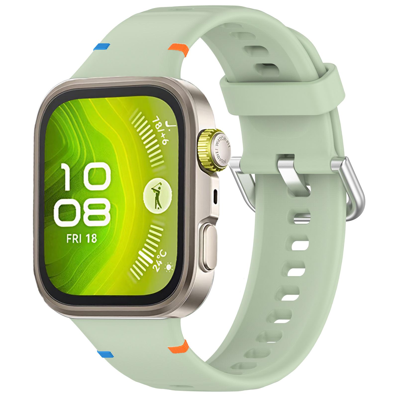 

Спортивный силиконовый ремешок для Huawei Watch Fit 4 Pro Fit3 Ремешок для часов Браслет для умных часов Замена браслета для Huawei Fit 4 3 Correa Huawei Watch Fit 4 светло-зеленый