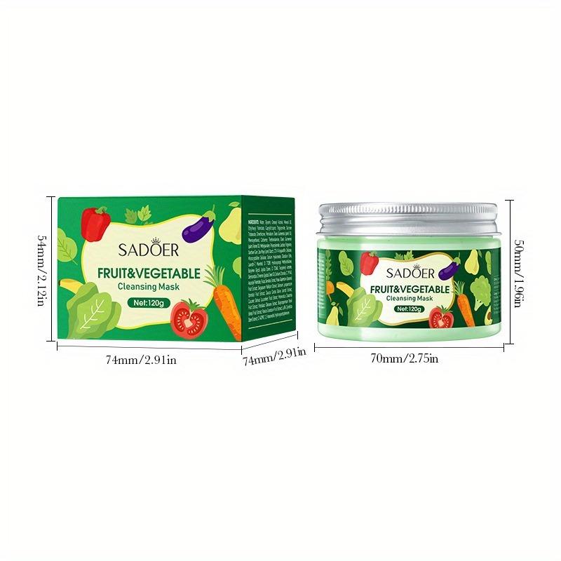 SADOER Maschera Detergente per Frutta e Verdura, maschera di fango per il viso a pulizia profonda