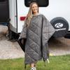 4-in-1 Multifunctional Quilted Blanket Waterproof Portable Sleeping Bag Wearable Shawl Camping Blanket