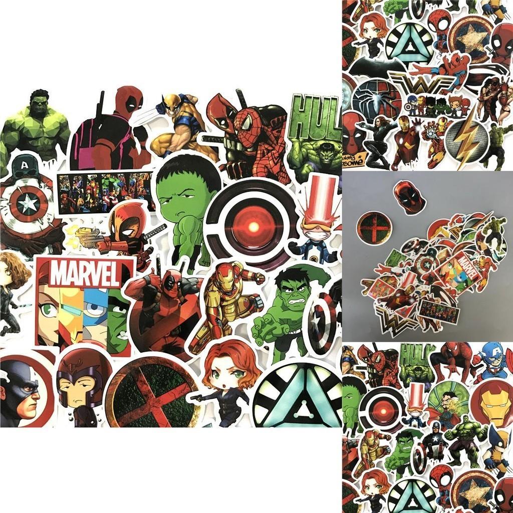 50 Pcs Avengers Super Hero Stickers Set Ideal For Car Laptop And Skateboard Decor