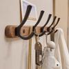Houten Kapstok MuurhakenMuurhaken voor Keuken Badkamer Hal Handdoek Sleutel Accessoires Creatieve Decoratieve Muuropberg