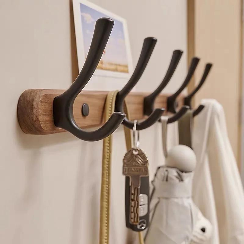 Houten Kapstok MuurhakenMuurhaken voor Keuken Badkamer Hal Handdoek Sleutel Accessoires Creatieve Decoratieve Muuropberg