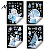 Reusable Holiday Window Scenes Christmas Snowflakes Santa Static Sticker, Waterproof PVC Decorative Stickers for Glass Decal, Removable