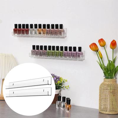 Présentoir à colle à huile pour nail art, présentoir à lunettes, boîte de rangement transparente pour pinceaux cosmétiques, étagère murale pour vernis à ongles