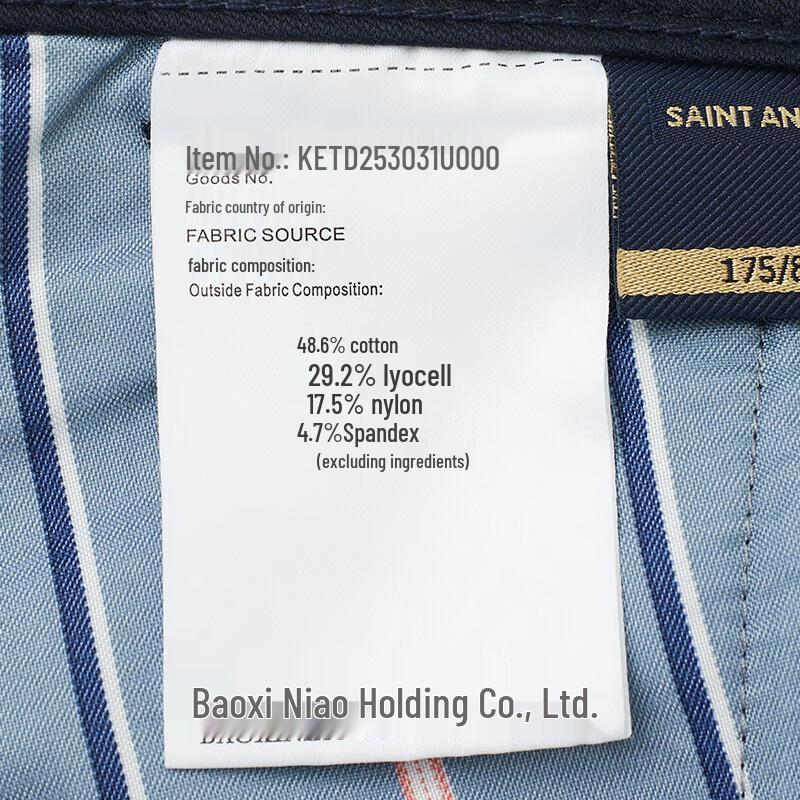 Baoxiniao Men's Easy Care Straight-Leg Casual Trousers