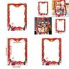 Weihnachts-Fotorahmen-Requisite aus Papiermaterial für Feiertags-Party- und Veranstaltungsdekoration