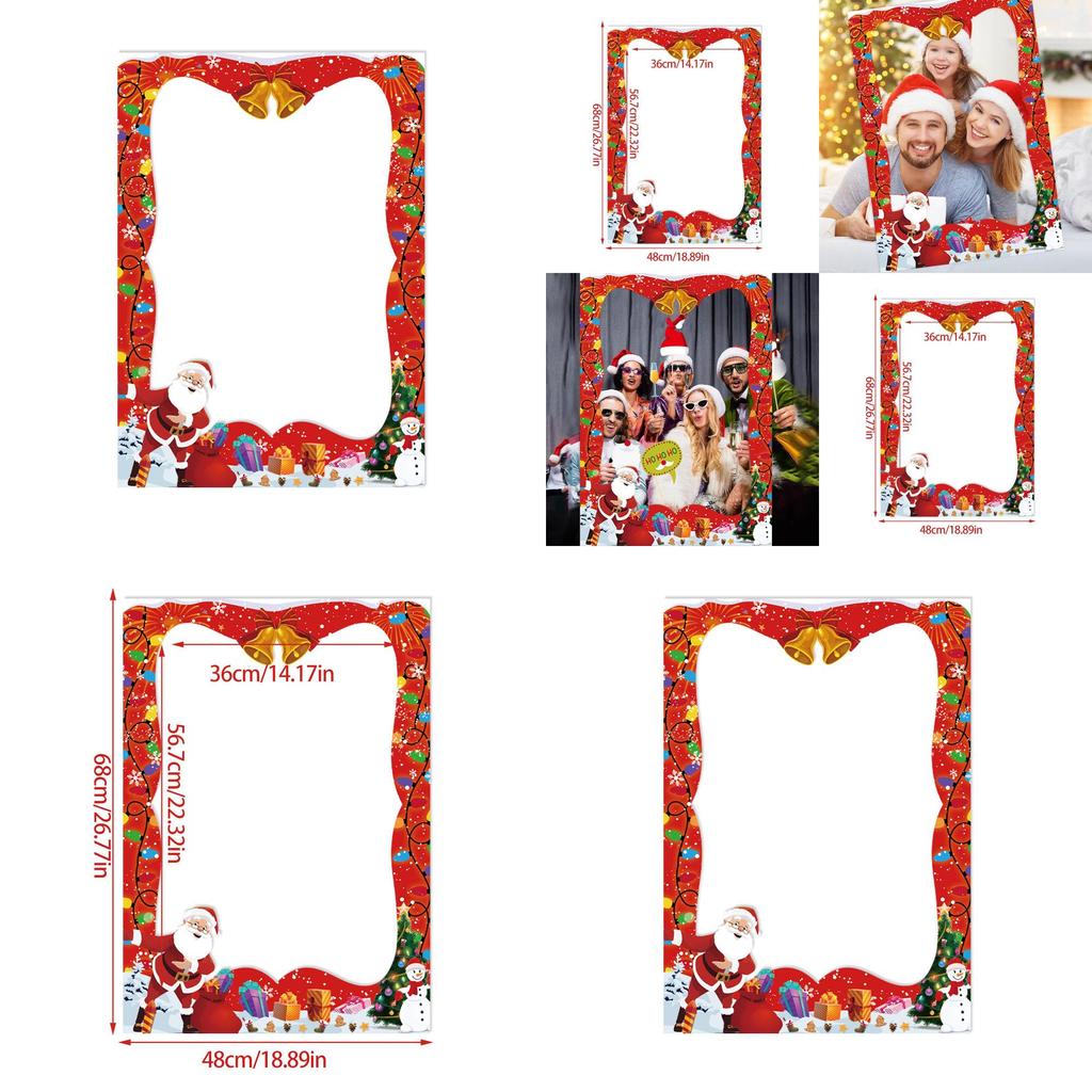 Weihnachts-Fotorahmen-Requisite aus Papiermaterial für Feiertags-Party- und Veranstaltungsdekoration