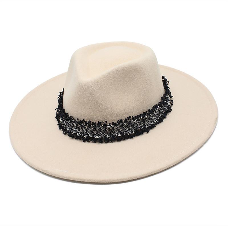 Style Wool Felt Hat With Large Brim For Men Women Winter Autumn Casual Outdoor Wear