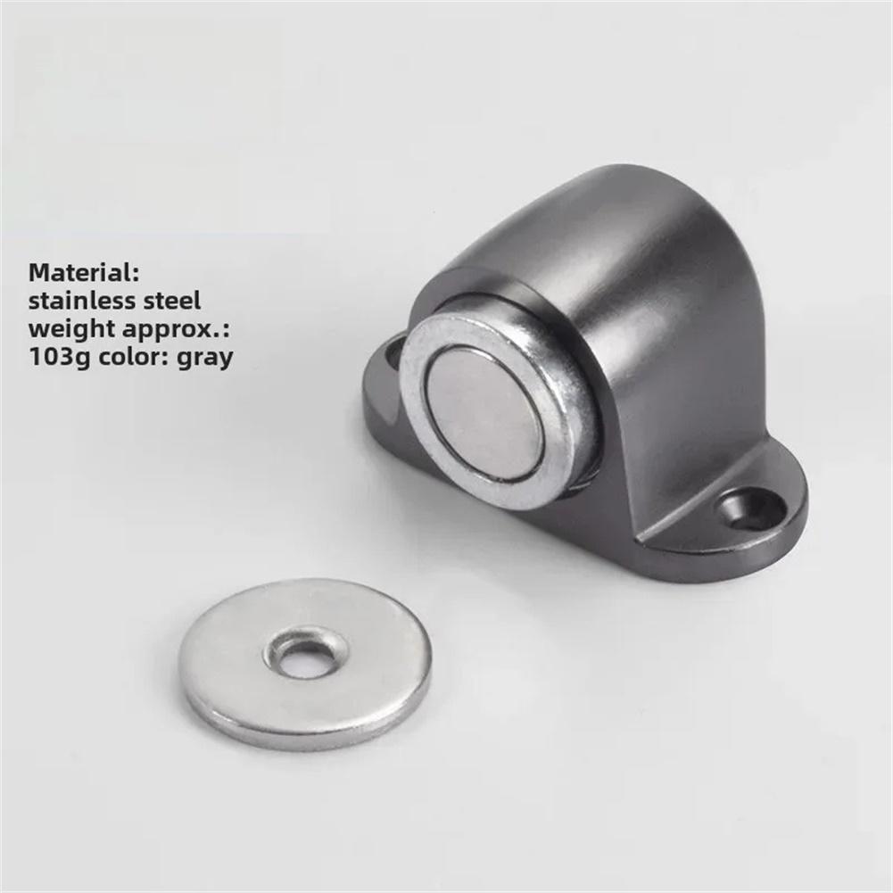 Powerful Magnetic Door Holder Door Bumper Elegant Door Stop Grey Magnetic Door Stop Elegant Streamlined Design