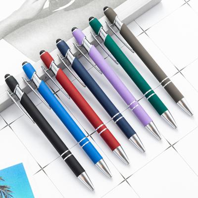 2 adet 1.0 Nib Dolum Değiştirilebilir Tükenmez Kalem Klip ile Rahat Kavrama Metal Alüminyum Çubuk Siyah Mürekkep Yazma Kalem Ofis Malzemeleri