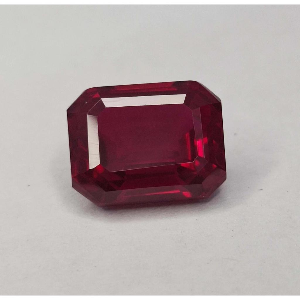 Natural Red Ruby 12-14 Ct Emerald Cut Certified Fabulous Loose Gemstone