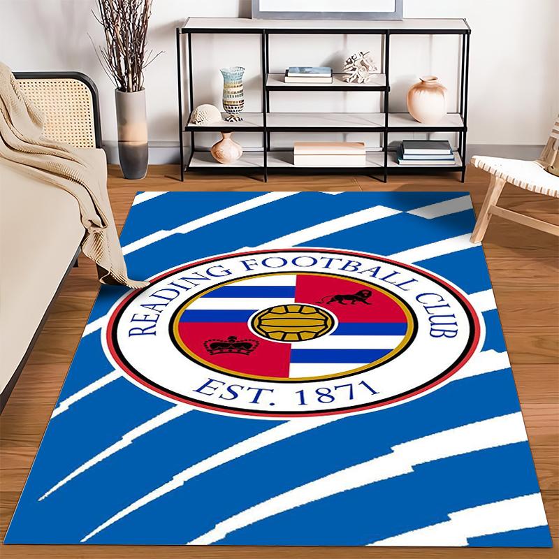 Reading Football Club Logo Rug Non-slip Rug Suitable for Living Room and Bedroom Sofas.