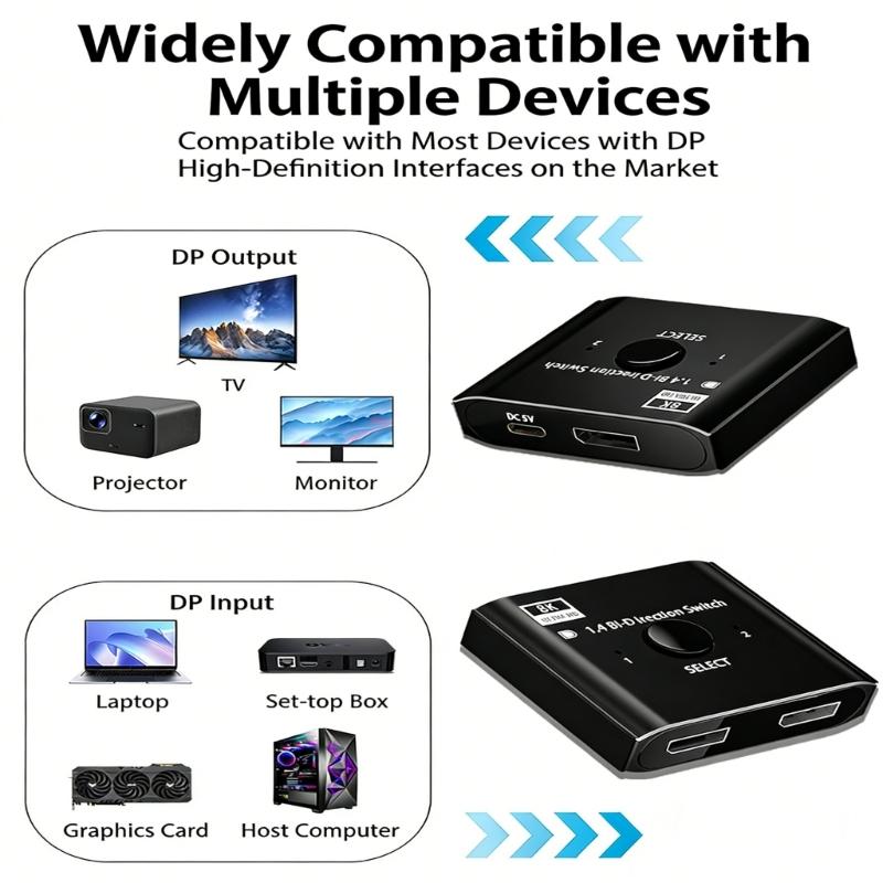Quick 8K30Hz Video Switcher Supports Bidirectional Operation And Intelligent Selection For Various Screens