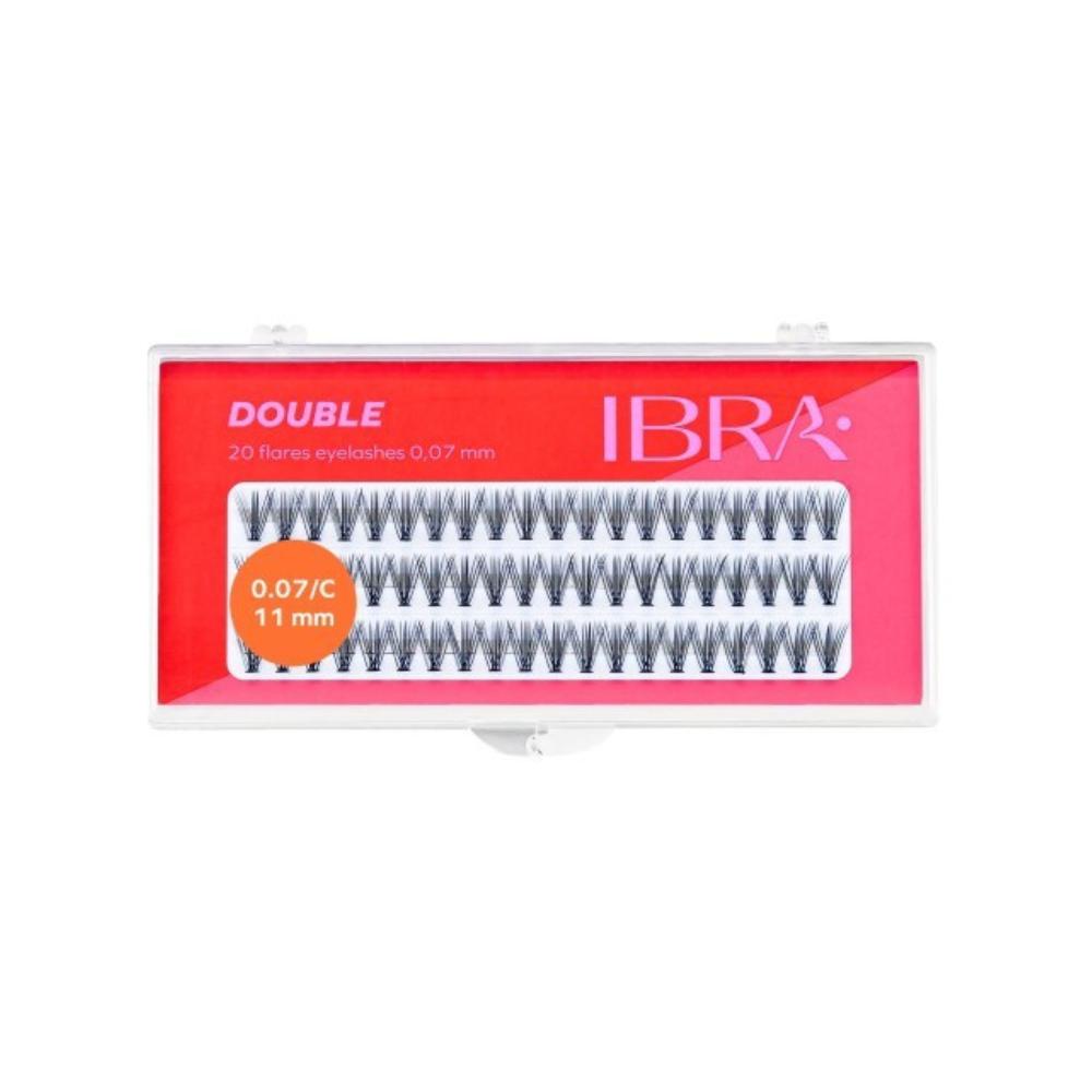 

IBRA Makeup Eyelash tufts - Подвійні пучки вій 11 мм