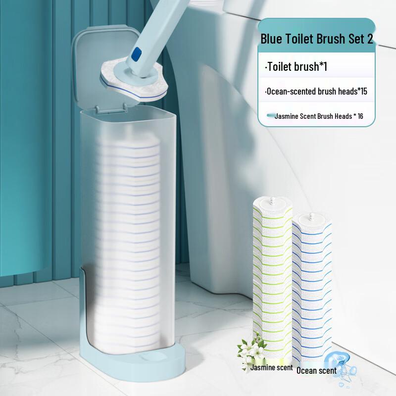 Disposable Wall-Mounted Toilet Brush Kit