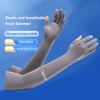 Arm Sleeves Sun Uv Protection Long Ice Silk Sports Sleeve Hand Cover Men Women 2 Fingers Outdoors Breathable