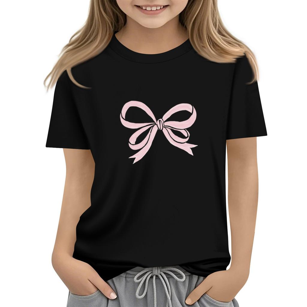 Children's Daily Casual Short-sleeved Printed Tops T-shirt