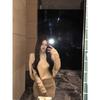 Kumikumi Design Sense Khaki Turtleneck One Piece Dress Women Clothing Autumn Chic Age-Reducing Slimming Hip Skirt Short Dress