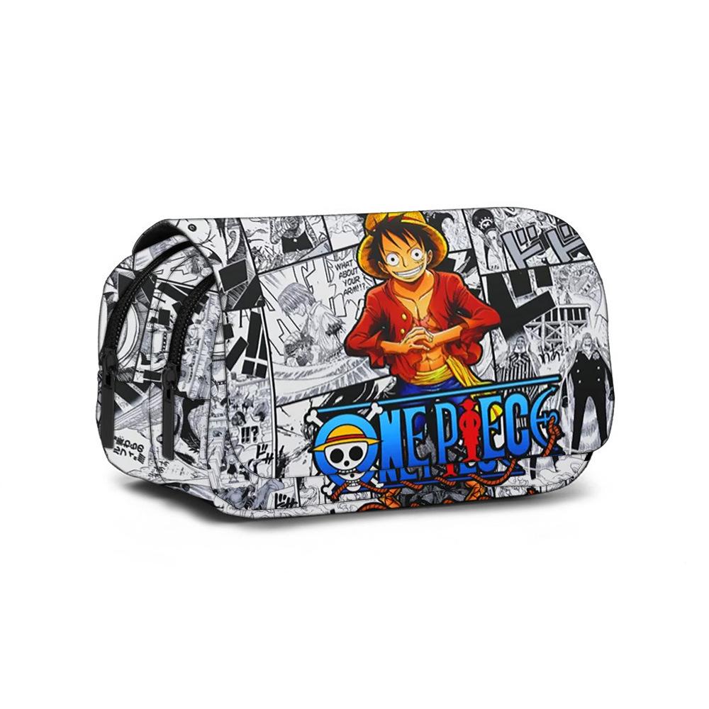 New arrival, in stock! One Piece pencil case/stationery box for elementary and middle school students, featuring cartoon anime elements.