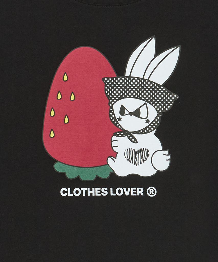LUVISTRUE Sm Strawberry Rabbit Tee(Black)