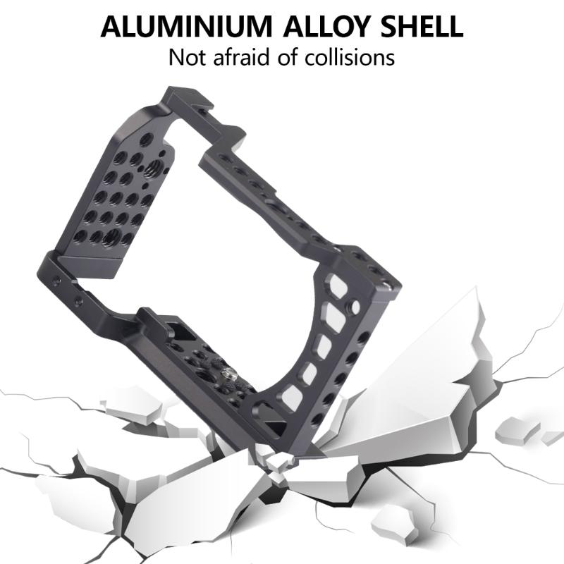 Aluminum Camera Cage Camera Frame Housing Case For A6400 A6300 A6100 Cameras Protector Quickly Switched