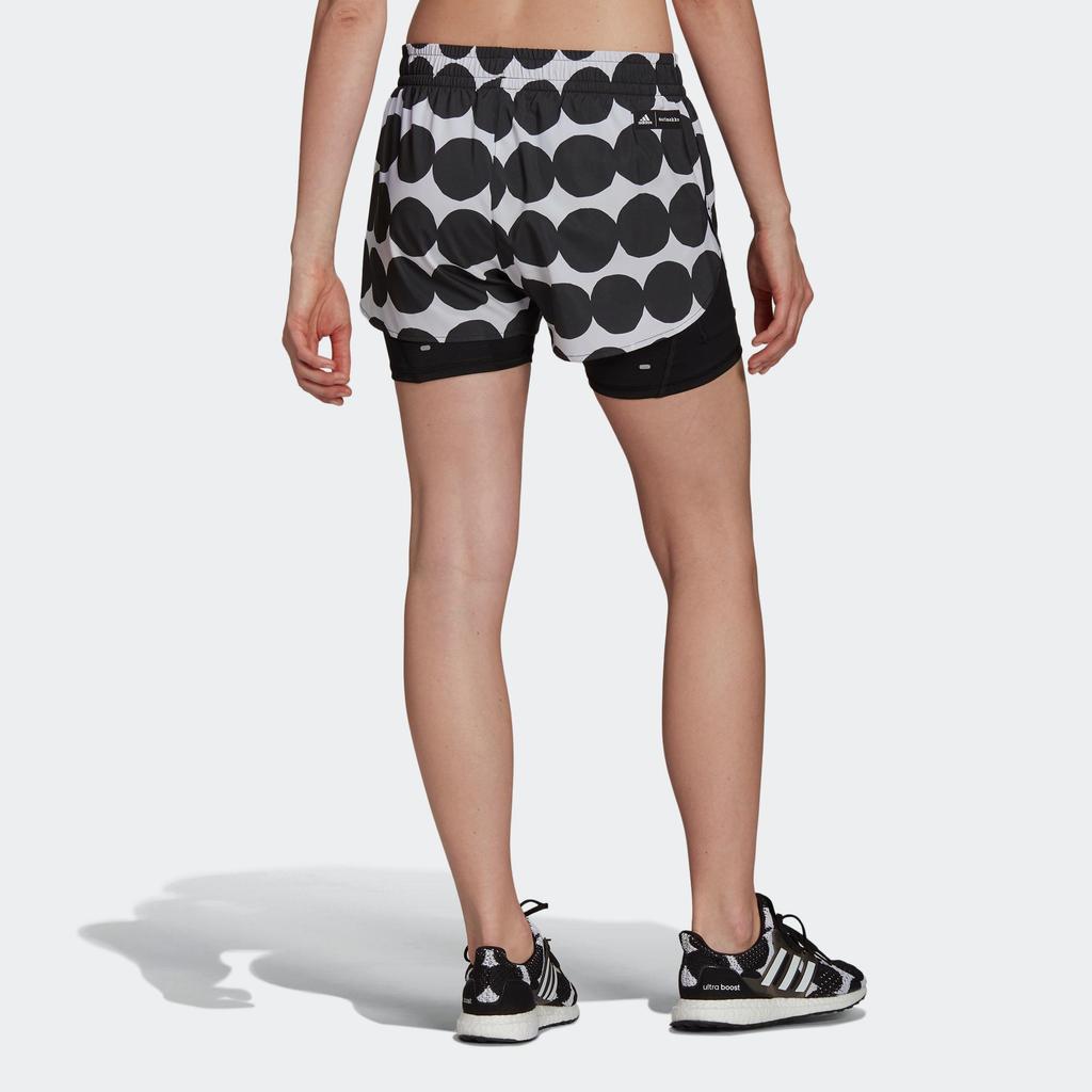 Adidas X Marimekko Marathon Printed Sports Shorts Women Bottoms Black GU2526
