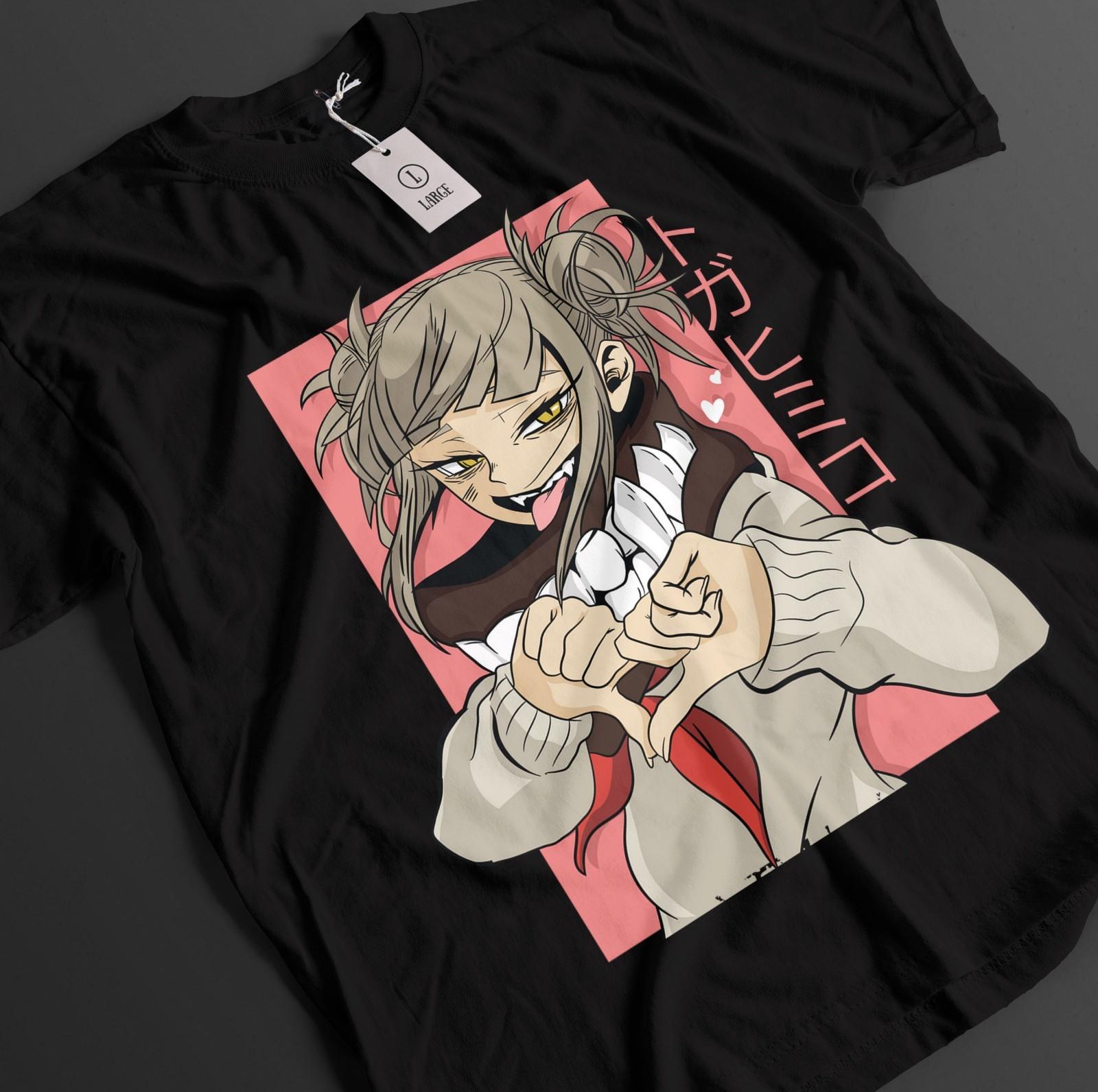 Футболка My Hero Academia Himiko Toga Футболка Deku Top Todoroki MHA Waifu Футболка унисекс S