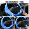 All-weather Car Steering Wheel Cover Silicone Solid Color Wear Resistant Decorative Auto Accessory Non-slip Design Simple Installation Universal