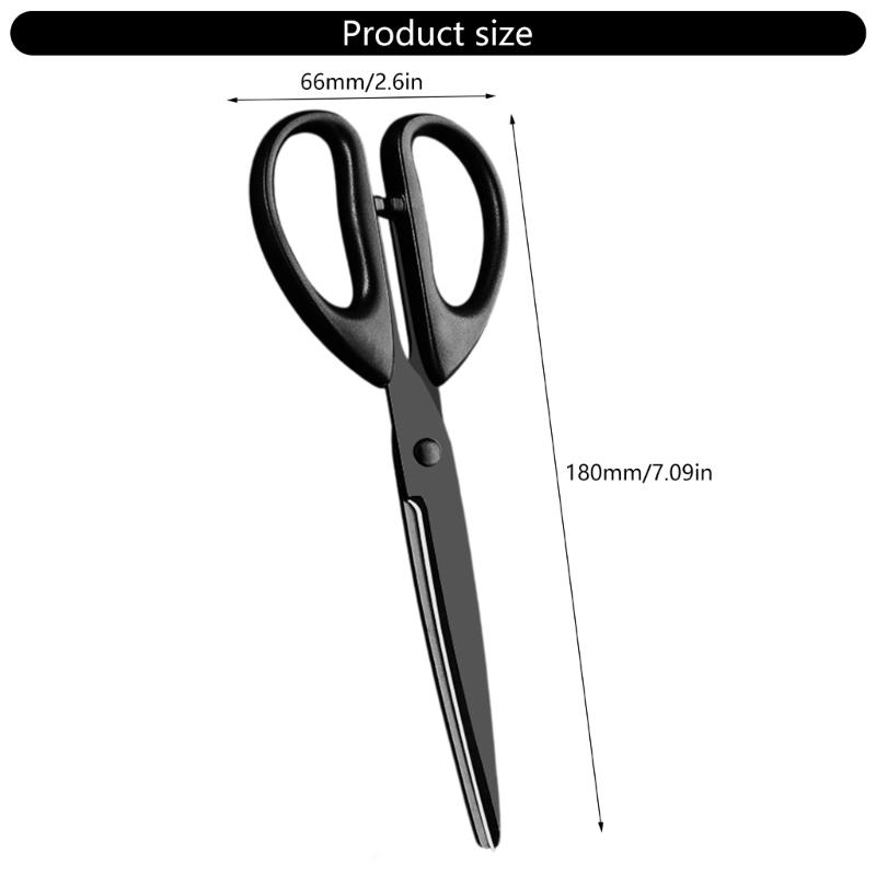 Ergonomic Office Scissors Anti Metal Blades For Gummed Materials Fabric Threads Paper Cutting Nice Stainless Steel Construction Soft Comfort Handle