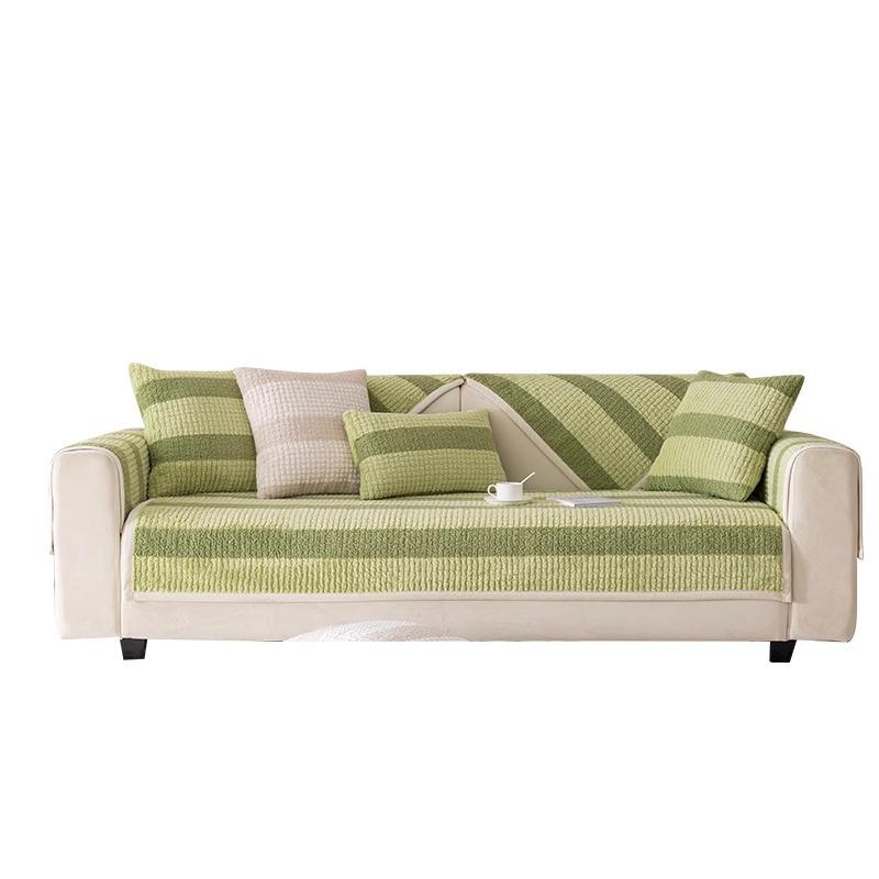 Plush Sofa Cushion Winter New Thickened Non-Slip Cushion Simple Modern Leather Sofa Cover Cover Cloth