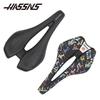 HASSNS Hollow Mountain Bike Saddle Short Nose Gel Pad Comfortable Breathable Cycling Seat MTB Road