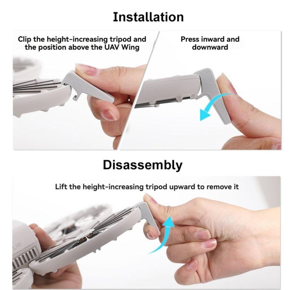 1 Pair Lightweight Drone Landing Gear 2 in 1 Function Drone Leg Extender for DJI Flip