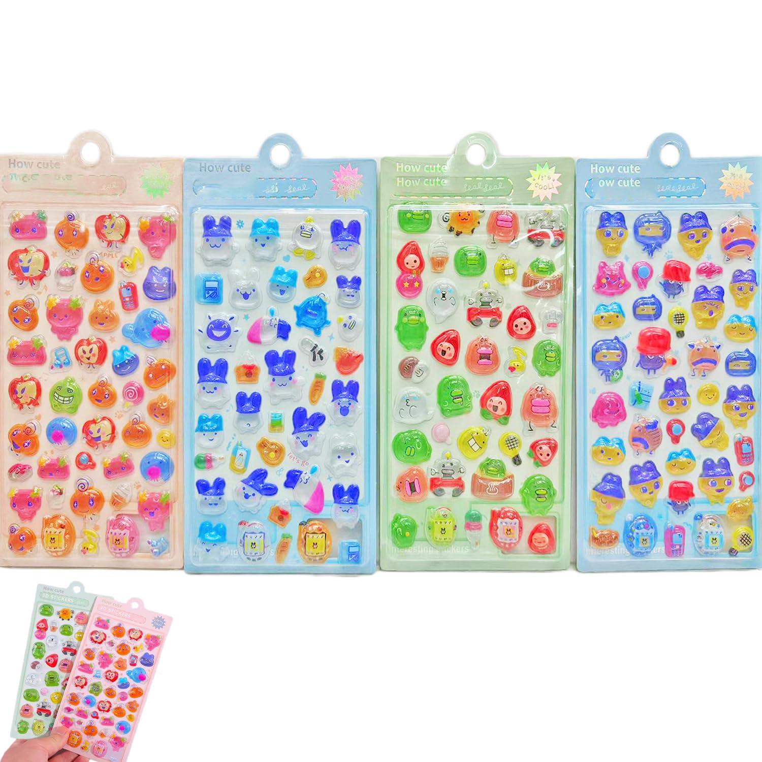 

WINTTY 3D Cute Realistic 3D Stickers for Mobile Phone Decoration DIY Notebook Adhesive Craft Supplies Gift for Men and Women
