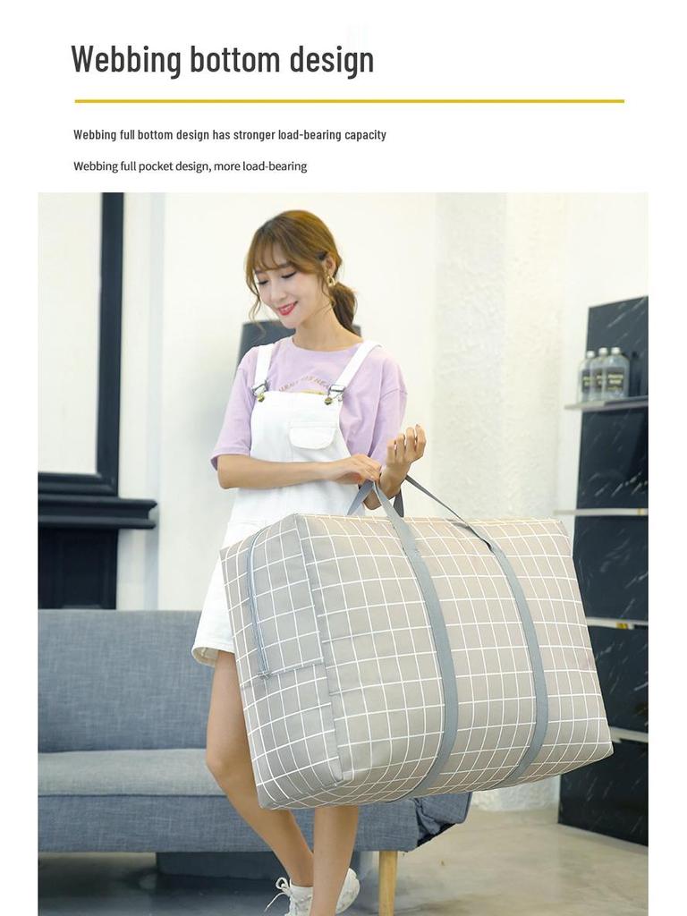 Oxford Cloth Zippered Storage and Moving Bag for Clothes and Quilts